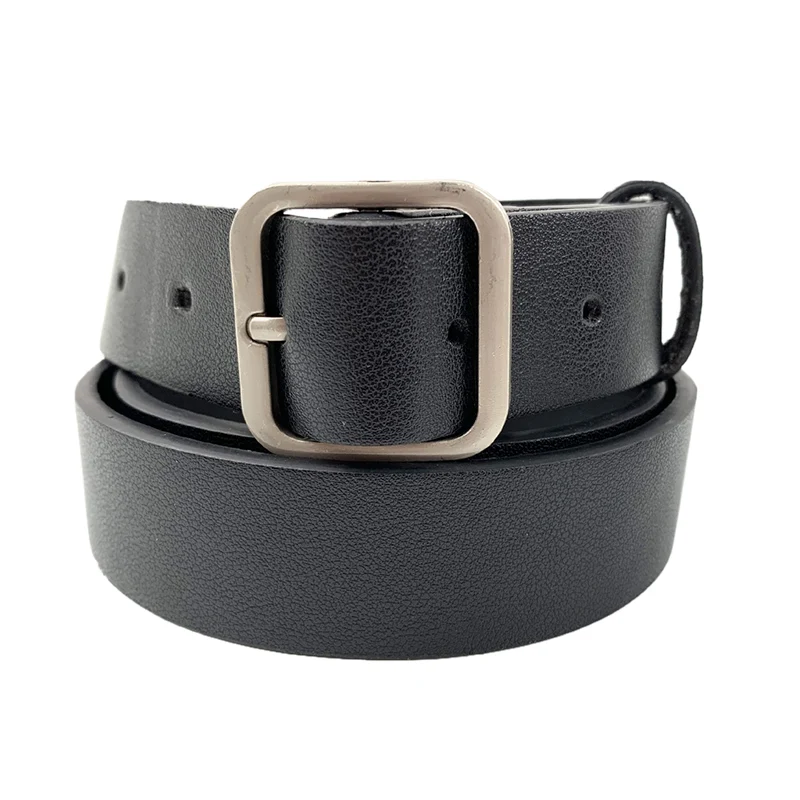 B Women Basic Fashion Belts Casual Square Buckle Waistband Simple Retro Pu Leather Belts Clothing Accessories - Цвет: B