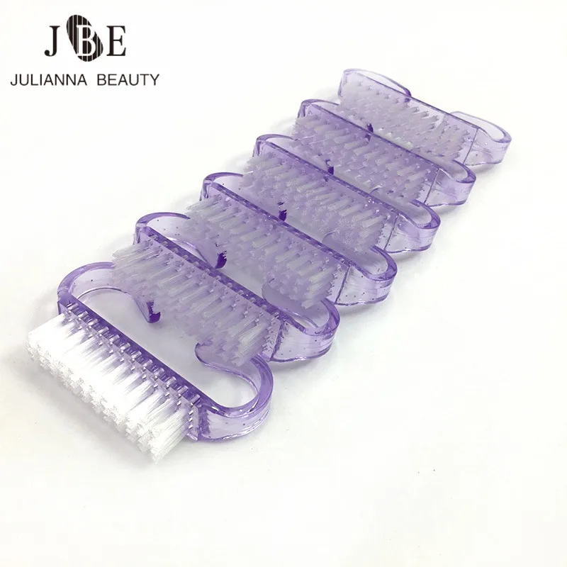 

10Pc Purple Plastic Nail Brushes Cleaning Remove Dust Brush Tool Soft Manicure Pedicure Nail Art Care Tool Portable After File