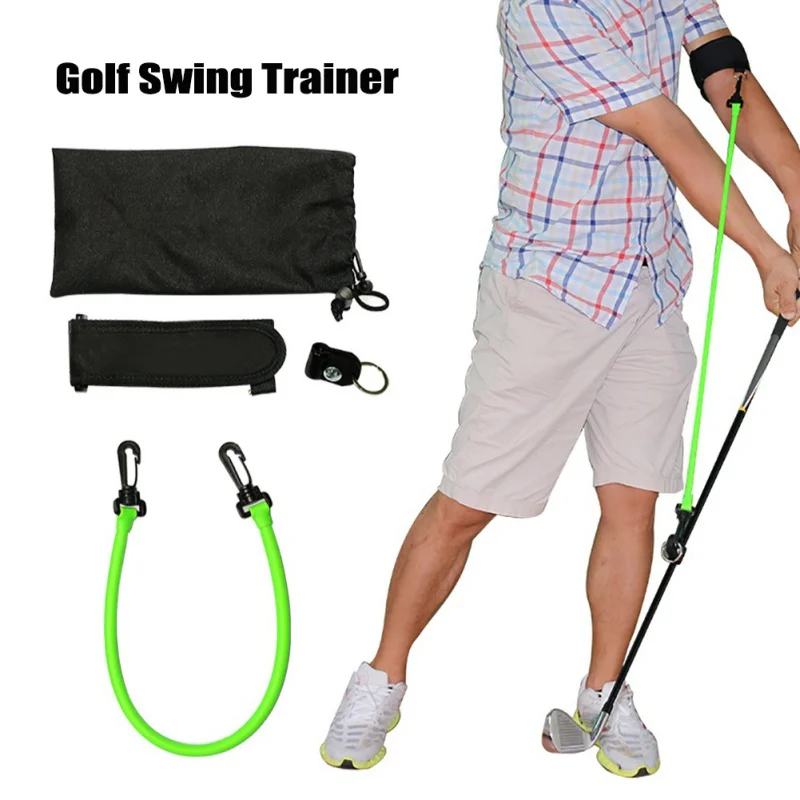 

Golf Swing Trainer Corrector Gesture Alignment Training Practice Aid Elastic Resistance Rope Golf Swing Training Equipment Green