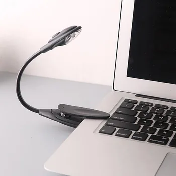 

1PC Mini Flexible Clip-on Bright Booklight LED Book Lights Portable Travel Reading Lights Gift For Children Desk Lamp