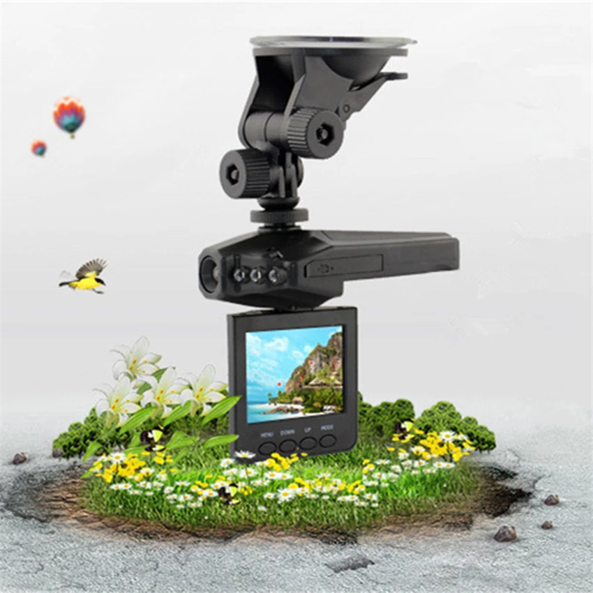 2,4 дюймов Автомобильная камера DVR 270 градусов вихревая Даш-камера светодиодный ИК-свет Автомобильная камера автомобильный дорожный приборный видеорегистратор Черный