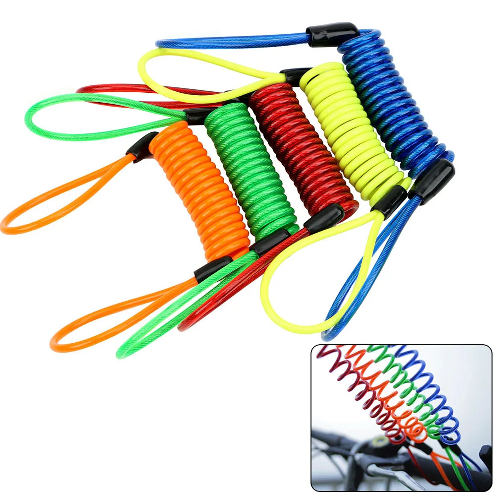 

LEEPEE Anti-Theft Cable Wheel Disc Brake Bag Alarm Disc Lock Security Anti Thief 120cm Reminder Spring Cable Alarm Locks