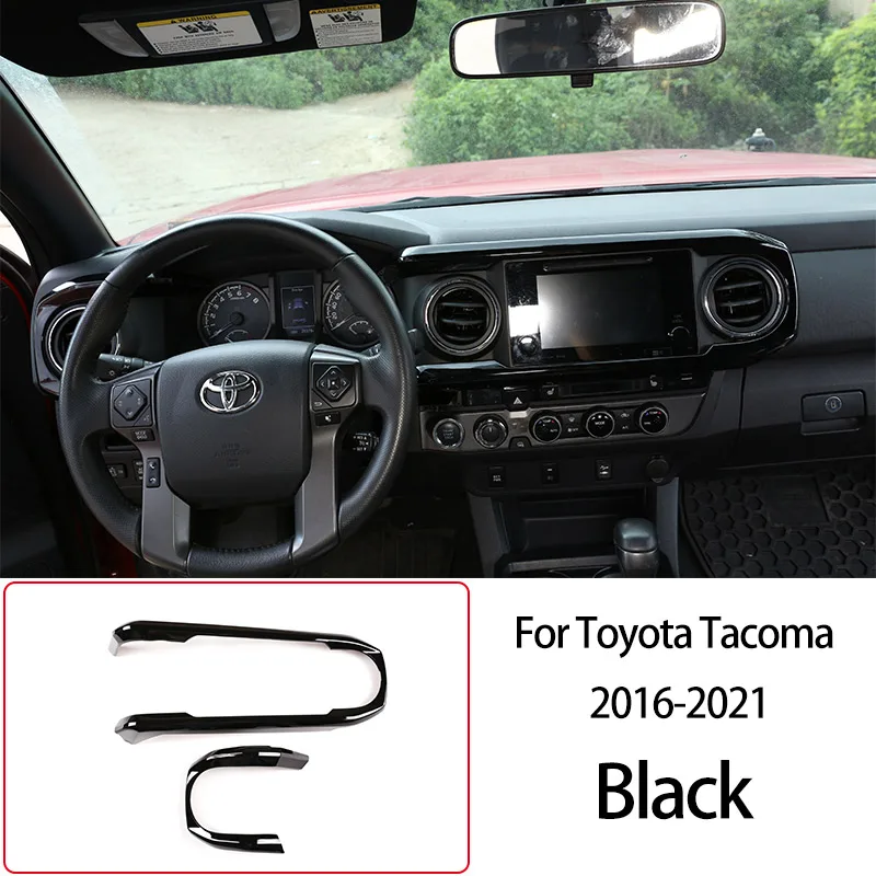 JDMCAR Kit Inserti In Gomma Per Porta Oggetti E Portabicchieri - Per Toyota Tacoma 2016-2023 Doppia Cabina - Nero - 5