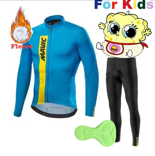 

2019 MAVIC Cycling Wear Winter Pro Team Winter Long sleeve Cycling Polar MTB Boys Cycling Jersey Set Ropa Comfortable