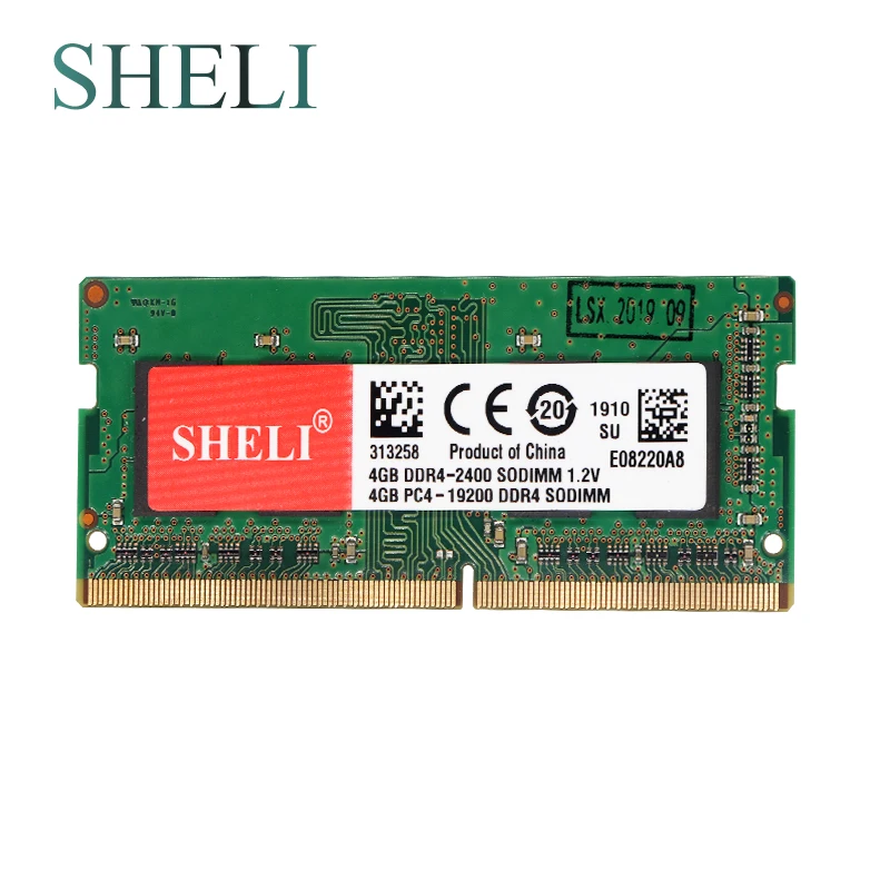 

SHELI New Notebooks Memory 4GB 1RX8 PC4-19200S DDR4 2400MHZ 1.2V SO-DIMM CL17 Laptop Memory