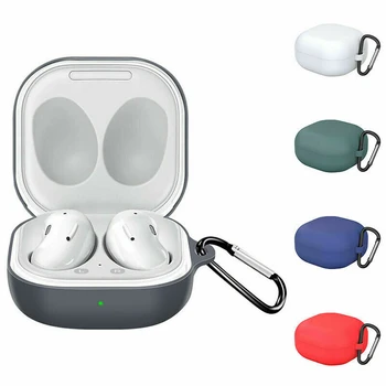 

For Samsung Galaxy Buds Live Protective Silicone Case Cover Aluminum Carabiner