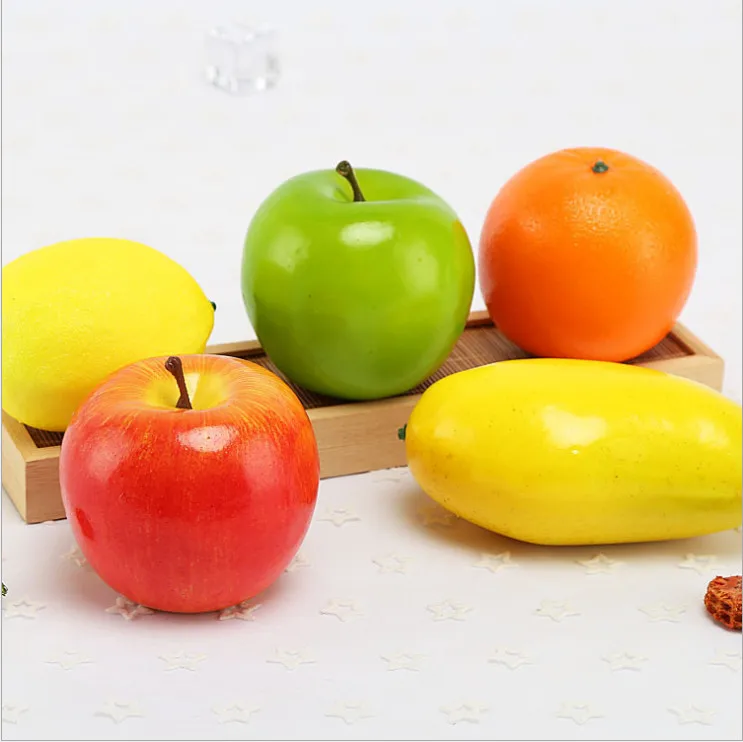 

Lifelike Artificial Apple Faux Fake Apples Fruit Home House Kitchen Cabinet Decoration