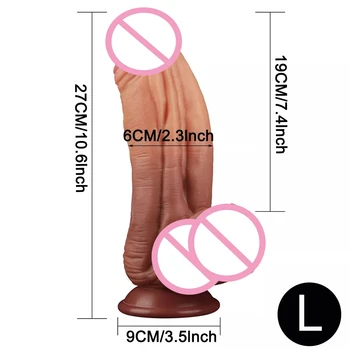 Huge Realistic Dildo Sex Toys For Women Female Masturbation Silicone Skin Feel Thick Glans Big Penis Suction Cup Dildos Sex Shop 5