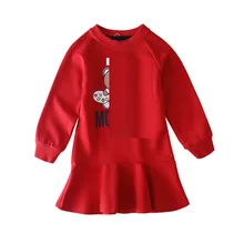 DKDGNY/платья для девочек осенне-зимняя детская одежда с рисунком медведя платья принцессы на день рождения, Рождество