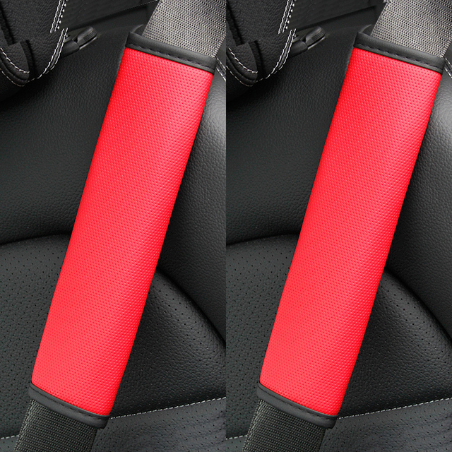 Seat Belt Cover PU Leather Breathable Universal Auto Seat Belt Covers Cushion Protector Safety Belts Shoulder Protection