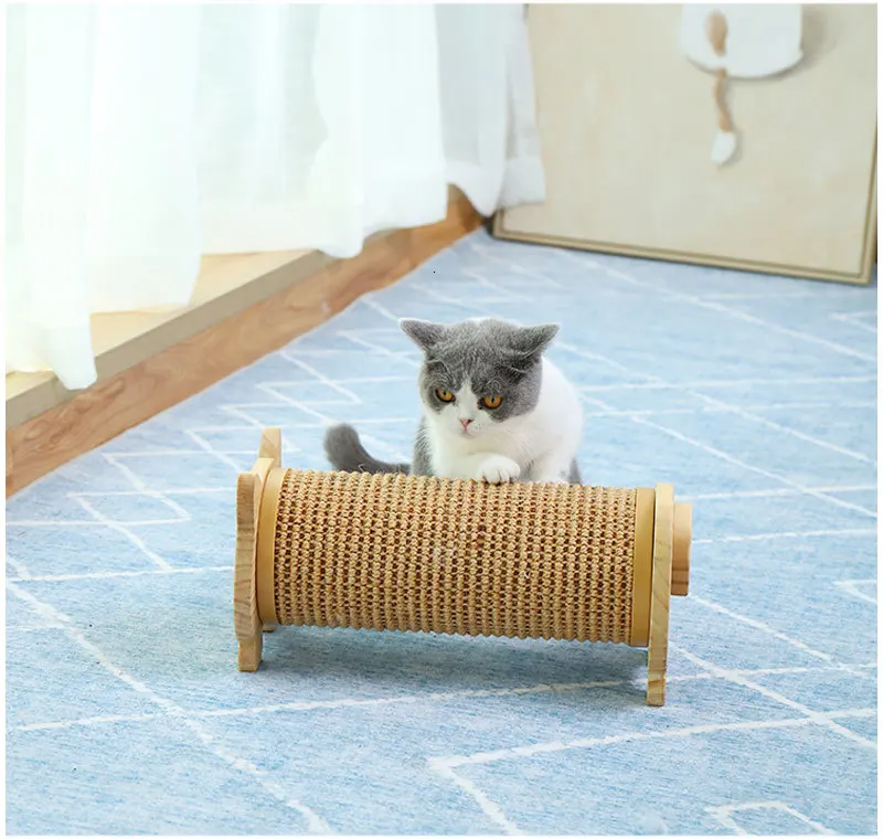 Сизаль-Кошка Когтеточка природа сосны лазания рамки кошка мебель котенок доска-скребок тренировочные игрушки для домашних животных