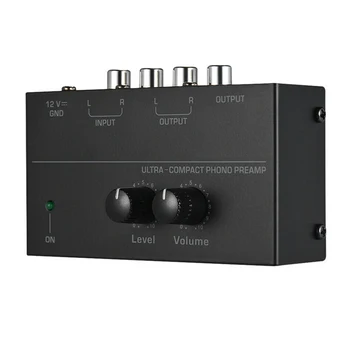 

Audio Phono Preamp Ultra Compact Turntable Electronic Preamplifier Level Volume Controls GDeals