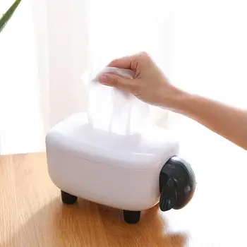 

Cute ABS Tissue Box Simple Cartoon Lamb Towel Box Rolled Paper Drawing Receiving Box Home Organizer Decoration Tools