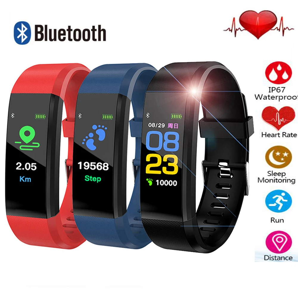 Новинка фитнес-часы с Bluetooth пульсометром и тонометром спортивный браслет