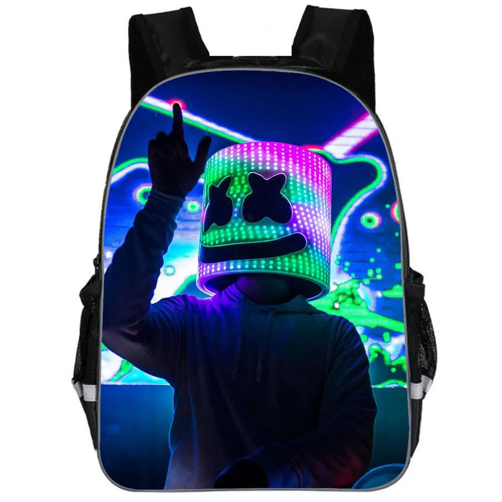 school bag 1 pcs Школьный рюкзак для детей Marshmello сумка Молодежный большой школьный рюкзак для мальчиков/девочек Детский Рюкзак Bookbag - Цвет: school bag 1 pcs