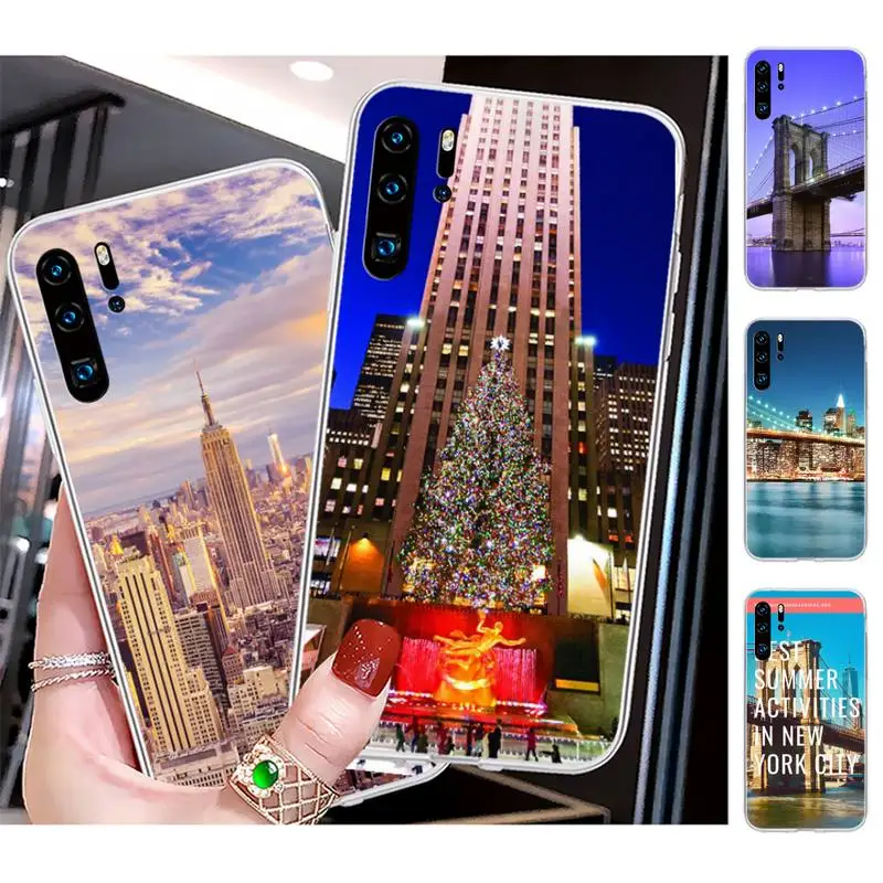 Чехол NYC для телефона с изображением Нью-Йорка и пейзажа Huawei P20 P40 Lite P30 Pro P Smart 2019 Nova