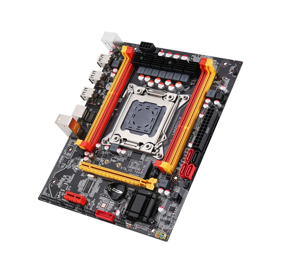Материнская плата X79 LGA 2011 разъем чип DDR3 память SATA III PCI E NVME M.2 ECC REG для процессора