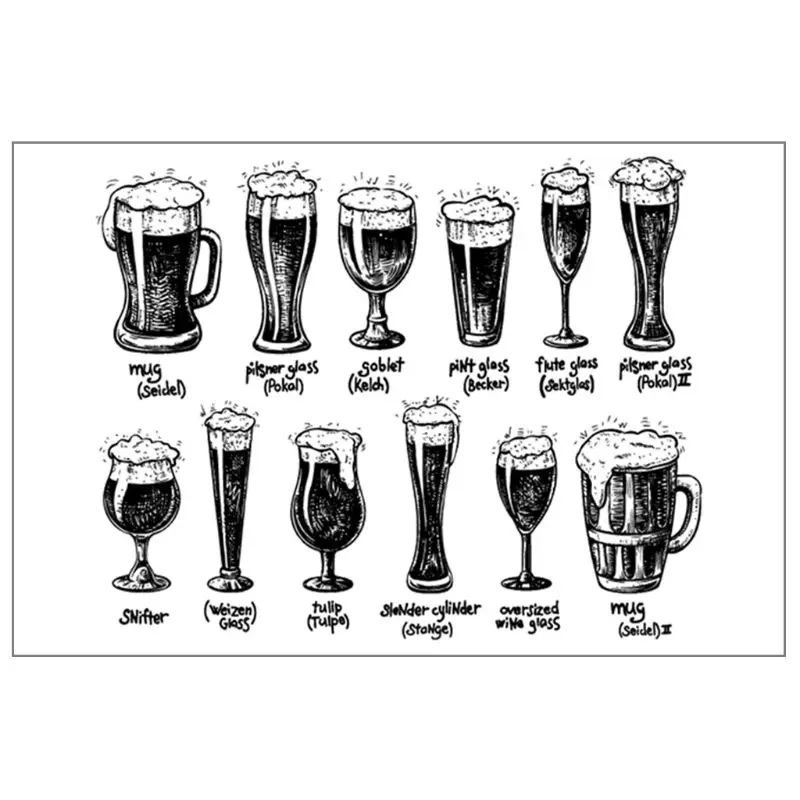 Cheers Beers прозрачный штамп для скрапбукинга прозрачный силиконовый прорезиненный DIY Фото декоративные украшения - Цвет: Прозрачный