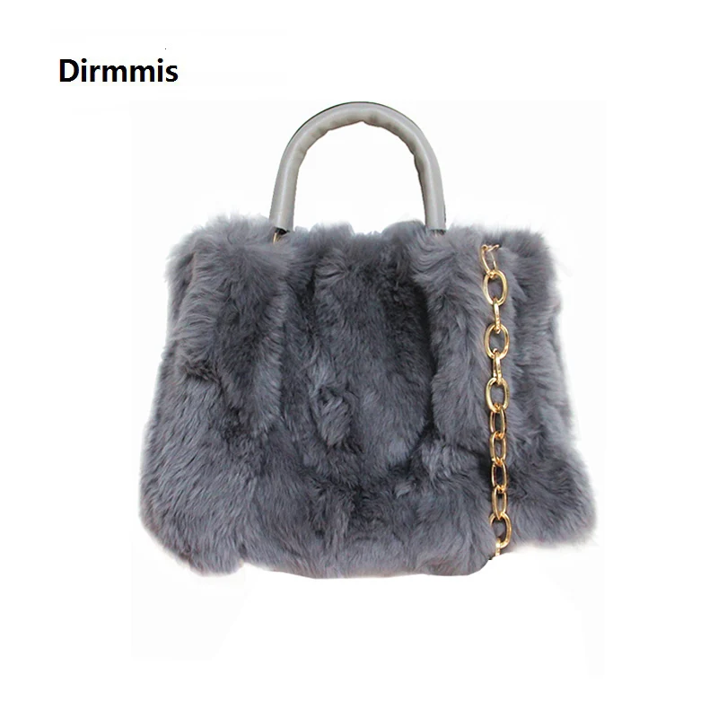 

Brand New Fashion Handbag Women Luxury Vintage Bag Elegant Tote Solid Blue Luxury Faux Fur Shoulder Bag Woman Casual Day Clutch