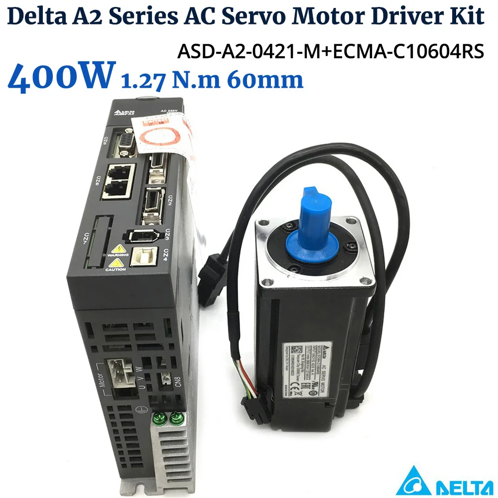 Delta A2 Canopen 400 Вт ASD-A2-0421-M ECMA-C10604RS AC Серводвигатель комплект 220 в 3000 Нм об/мин NEMA24 60 мм с