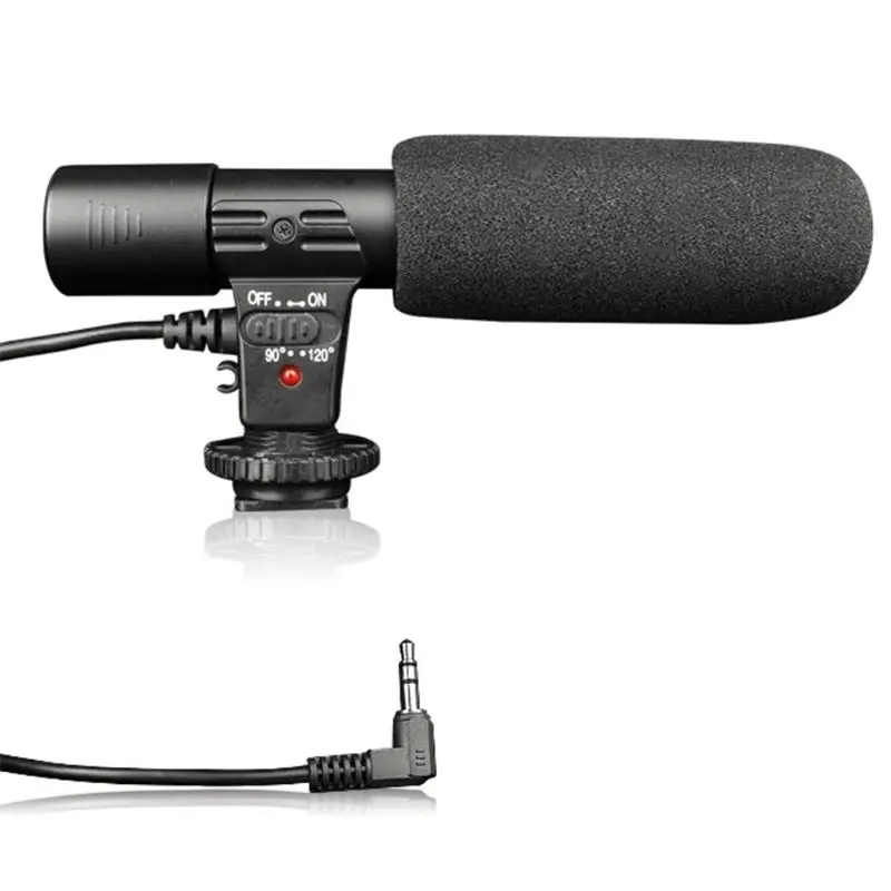 OOTDTY Mic-01 3,5 мм DV стерео микрофон для Canon Nikon DSLR видеокамеры