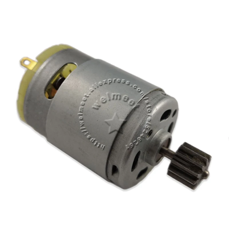 DIY RC 장난감 보트 모델 어린이 전기 자동차용 기어가 있는 탄소 브러시 모터, DC12V, 15000rpm, RS380, 1 개