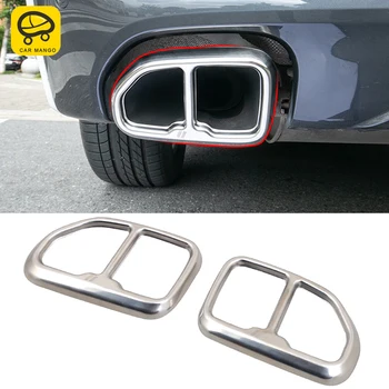 

CarManGo Car Accessorie Tail Exhaust Pipe Outlet Silencer Cover Sticker Trim Exterior Decoration For BMW X3 G01 X4 G02 2018-2020