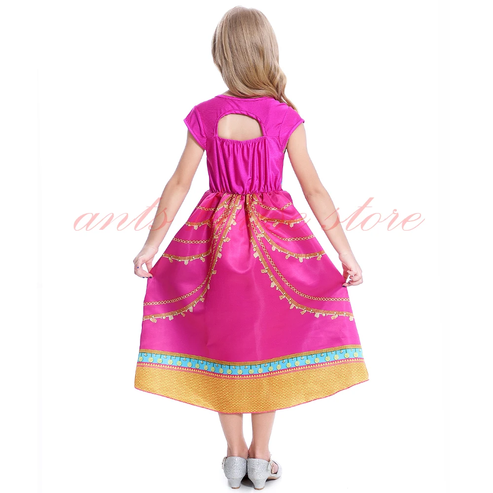 Костюм Аладдина платье цвета Жасмин Розовый Фуксия наряд для детей