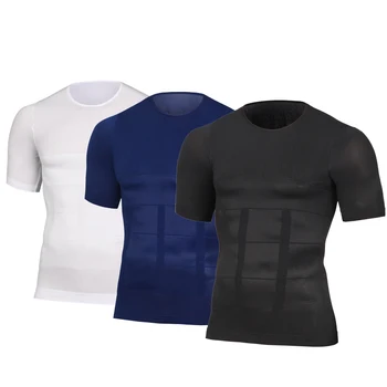

Men's Slimming Shaper Posture Vest Male Belly Abdomen For Corrector Compression Body building Fat Burn Chest Tummy Shirt Corset