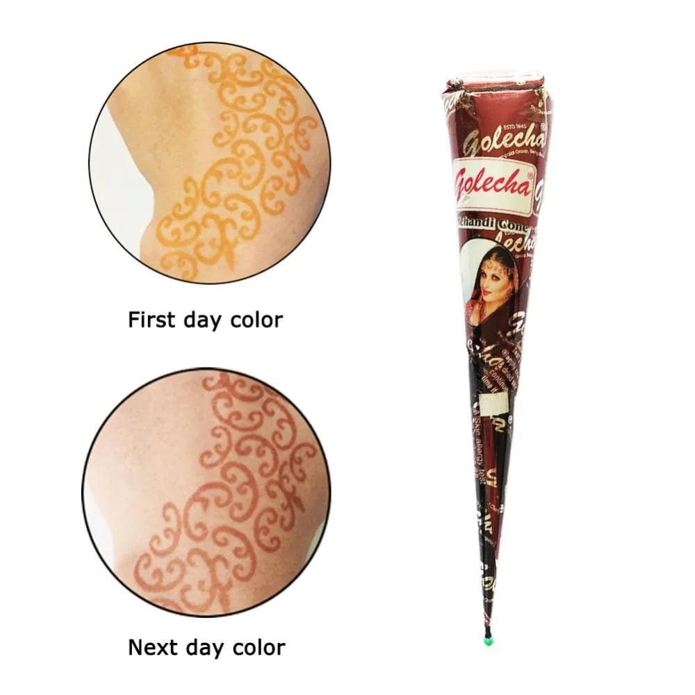 1Pcs Brown Red Colored Indian Henna Tattoo Paste Cone Body Paint,Temporary Mehndi Henna Tattoo Paste Cream