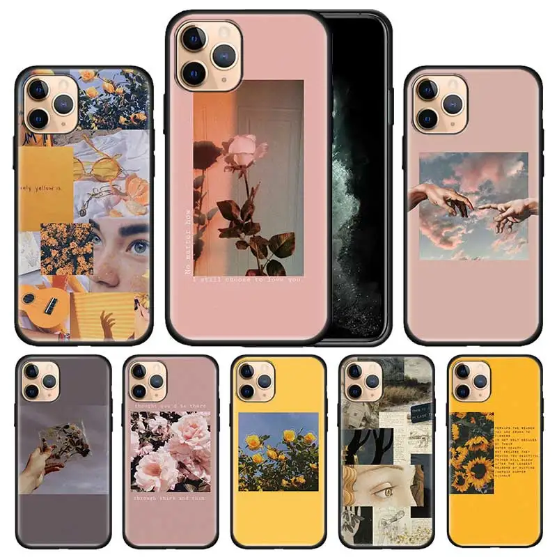 Чехол для Apple iPhone 11 12 Pro Max XS X XR 7 8 6 6S Plus 5 5S SE 2020 мягкий черный чехол телефона|Бамперы|