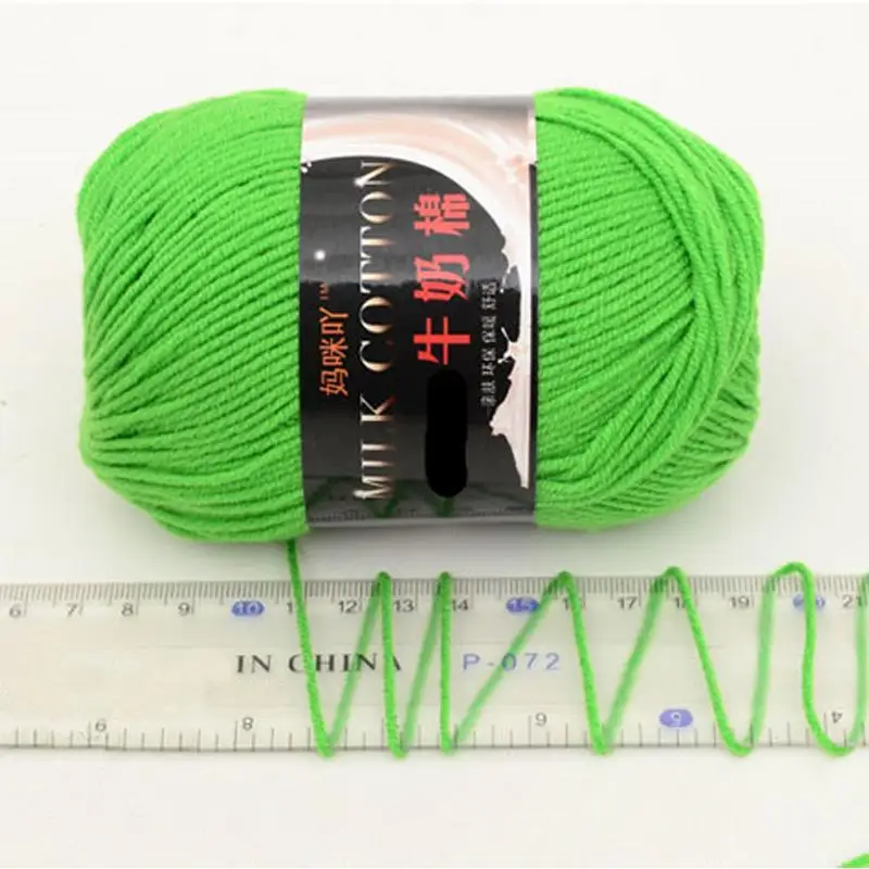 50g/ball Worsted Crochet Thread Milk Cotton Soft Baby Cotton Yarn Hand Knitting Yarn DIY Blanket Dolls Sweater Wholesale FZ95