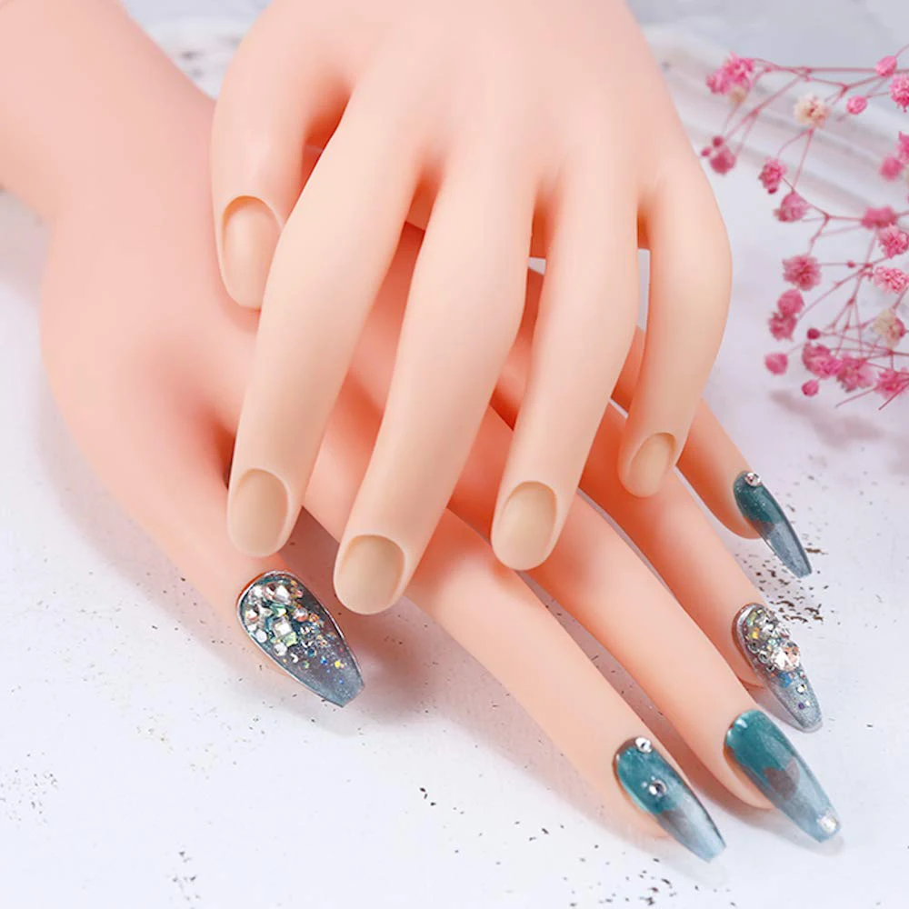 1pc Nail Practice Hand For Acrylic Nails, Mannequin Hand For Nails  Practice, Flexible Bendable Fake Hand Manicure Nail Practice Hand