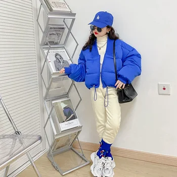 

Girls' short cotton-padded jacket, western style, warmth-keeping cotton-padded jacket, bread jacket, 2020 winter