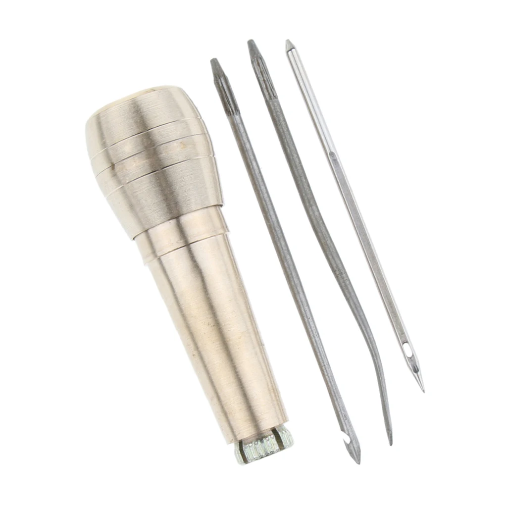 3pcs Needles Canvas Leather Sewing Awl Hand Stitcher Tools for Shoes Repair