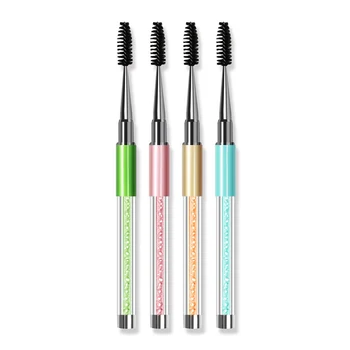 

4Pcs Eyelashes Brushes Mascara Wands Mascara Applicator Wand Brushes Rhinestone Eyelash Comb Makeup Tool-ABVP