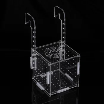 

Transparent Fish Tank Breeding Isolation Box Aquarium Incubator Hatching Boxes Multifunctional Acrylic Fish Tank Holder(Hook Pat