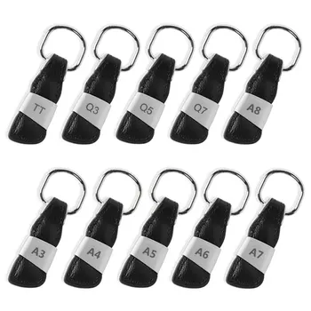

1pcs Leather Car Keychain Key Ring For AUDI A3 A4 A5 A6 A7 A8 Q3 Q5 Q7 TT Emblems Badge Logo Decoration Accessories Styling