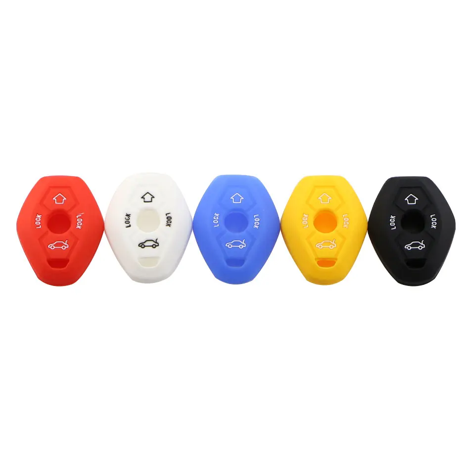 Silicon Car Remote Key Case Holder Cover Protector for BMW X3 X5 Z3 Z4 3 5 7 Series E38 E39 E46 E83 1998-2005 Key Accessories
