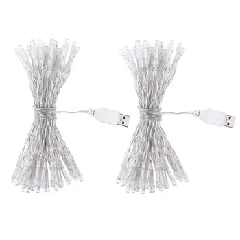 

5.35m 50 LED Fairy Light String Garland USB Powered Christmas Outdoor Decor