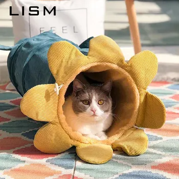 

Funny Vegetable Pet Cat Tunnel Holes Play Collapsible Kitten Tubes Toys for Puppy Ferrets Rabbit Dog Winter Warm Tunnel Nest