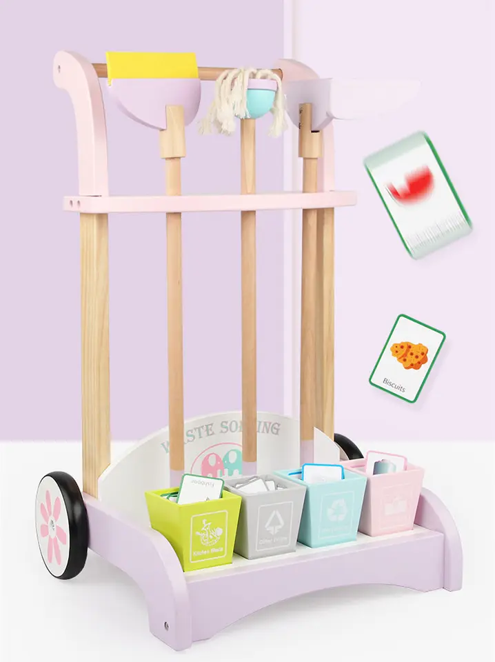 childrens wooden cleaning set