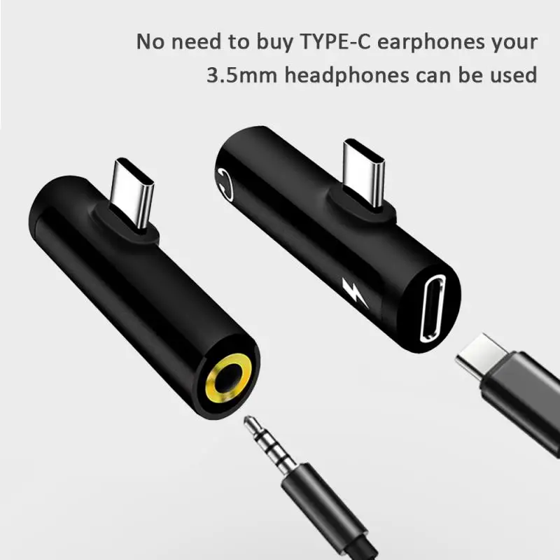 2 In 1 Type C To 3 5mm Earphone Jack Adapter Charger Converter Type C Extension 5