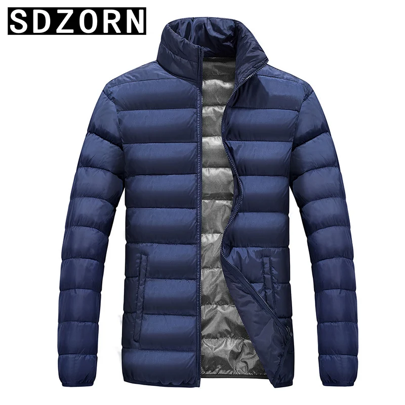 

Mens Winter Jacket Plain Padded Parka Simple Warm Coat for Men 2019 New Fall Winter Outwear