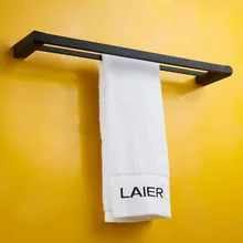 Vidric чисто черная резиновая краска ванная комната двойной полотенце бар/полотенце Висячие
