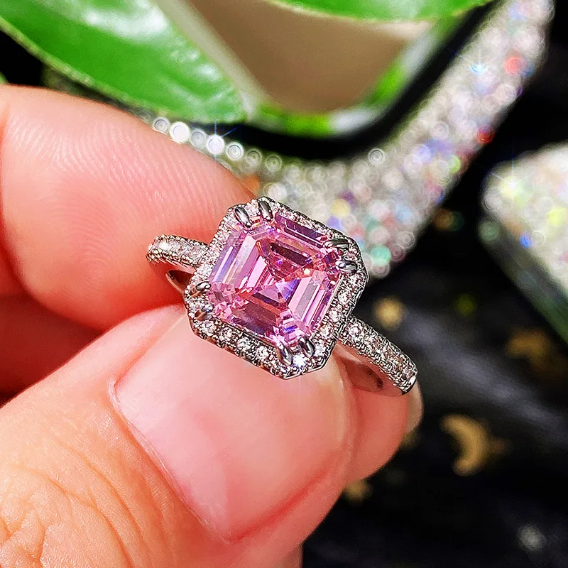 CZ Rings For Women Brilliant Finger Accessories Proposal Engagement Rings Fashion Jewelry