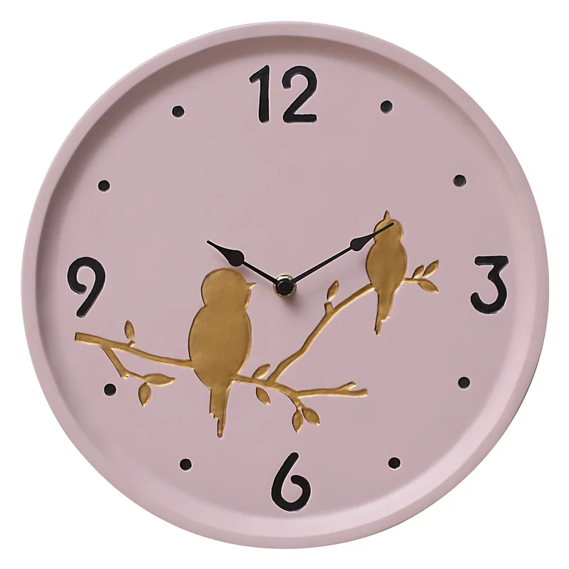 

Creative nordic Wall Clock Pink Wall Watch Secret Stash Bird Silent Decorative Living Room Klokken Wandklokken Home Decor FZ105