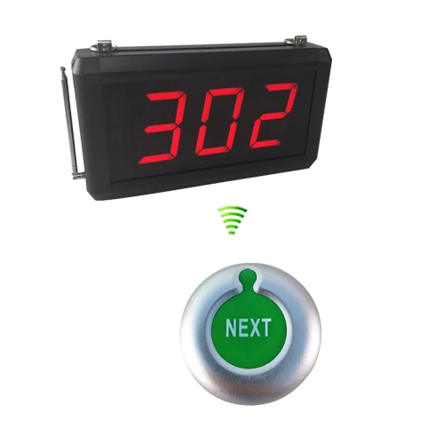 Система вызова из очереди со следующей кнопкой управления может добавить номер один на один и K-302 дисплей - Цвет: silver-green button