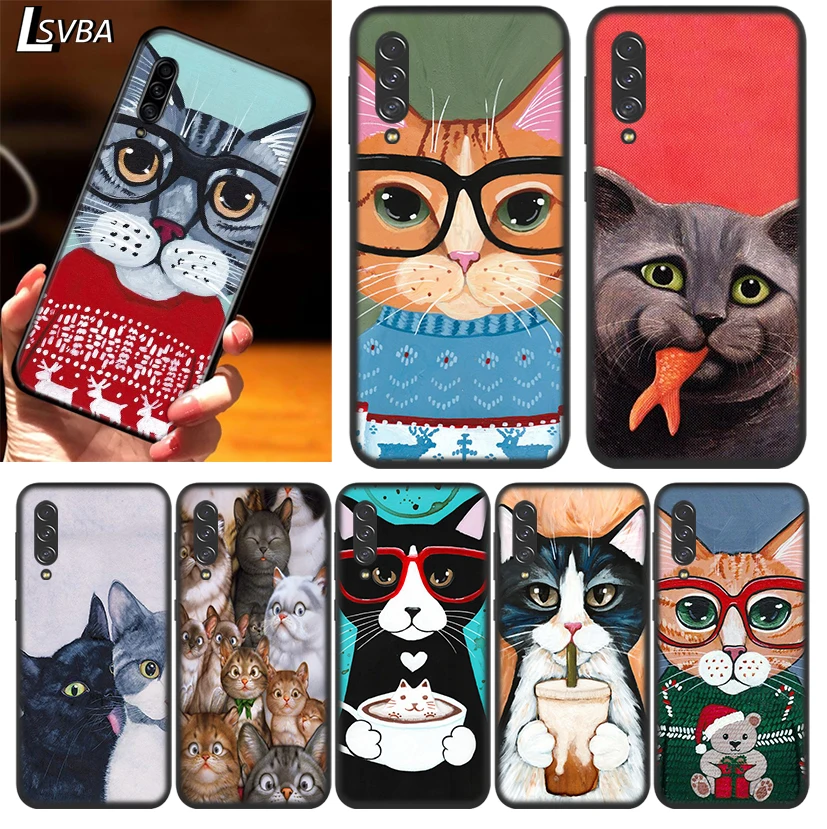 

Cute Cat Coffee for Samsung Galaxy A90 5G A80 A70S A70 A60 A50 A50S A40 A30S A20S A20E A20 A2 Core A10 Phone Case