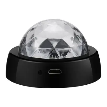 

LED USB Car Atmosphere Light Sound Control Crystal Magic Ball Disco Lamp RGB Colorful Music Sound Light DJ Light